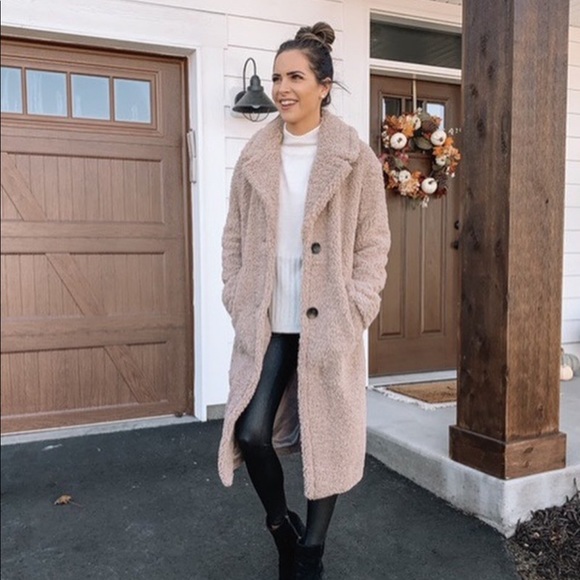 Marks Spencer Long Teddy Pea Coat 